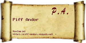 Piff Andor névjegykártya